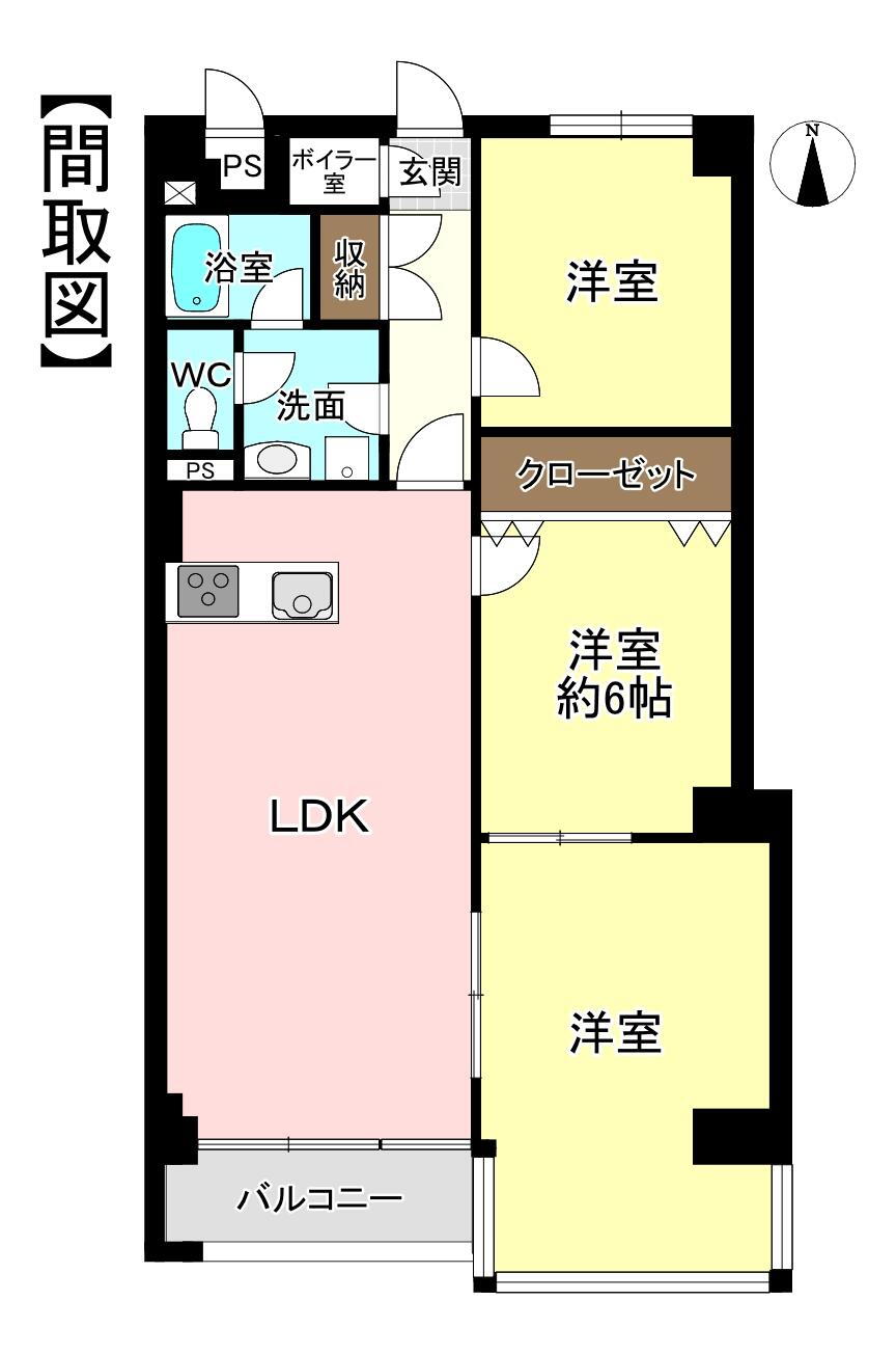 東名レックスマンション 3LDK、価格1680万円、専有面積79.16m<sup>2</sup>、バルコニー面積3.52m<sup>2</sup> 間取り図