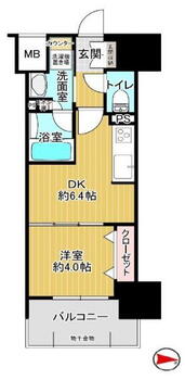 プレサンスロジェ名古屋駅前 1DK、価格2390万円、専有面積30.48m<sup>2</sup>、バルコニー面積5.6m<sup>2</sup> 洋室は個室としても、扉を開放してLDKと一緒に広々空間としてもお使いいただけます。