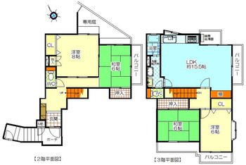 クープレット八事一号棟 4LDK、価格2180万円、専有面積100.47m<sup>2</sup>、バルコニー面積11.82m<sup>2</sup> バルコニーと専用庭付の４LDK