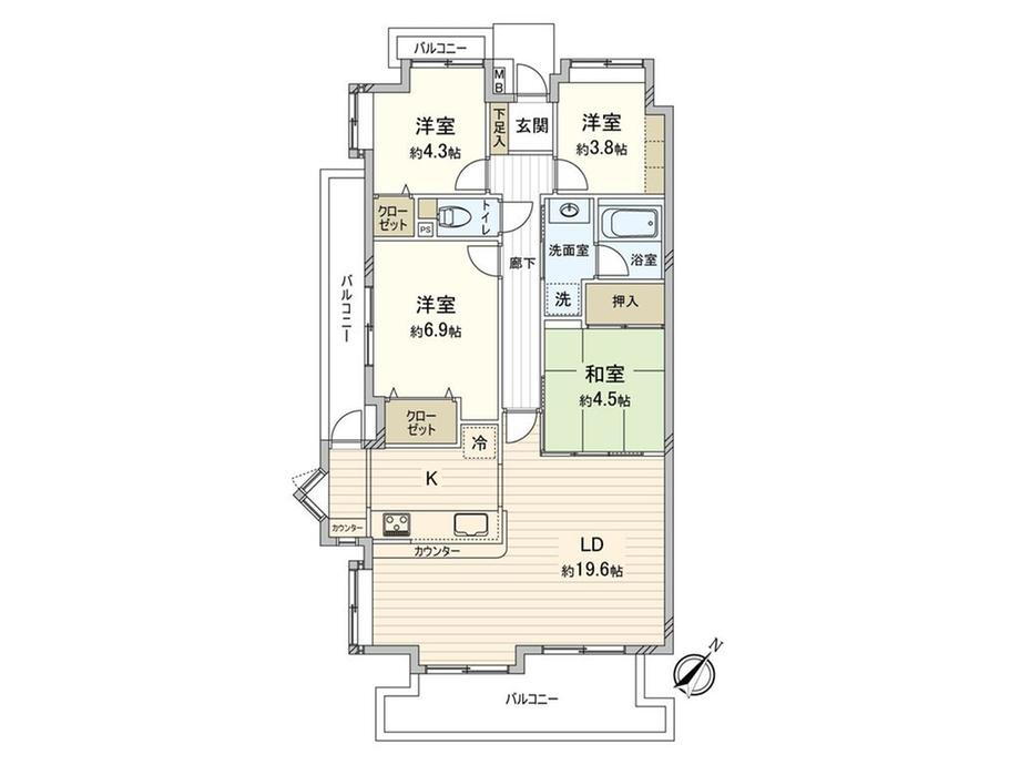 グローリアス安城小川町 7階 4LDK 物件詳細