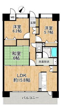 丸美ロイヤル松阪Ⅱ、３階、リフォーム再生住宅！ 3LDK、価格1799万円、専有面積75.17m<sup>2</sup>、バルコニー面積13.5m<sup>2</sup> 