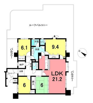 サンハウス尾張横須賀　９階 4LDK、価格2680万円、専有面積111.49m<sup>2</sup>、バルコニー面積93.9m<sup>2</sup> 全居室に収納があり、全居室フローリングとなっております。<BR>リフォーム済みですので、とても綺麗でお洒落な室内です。