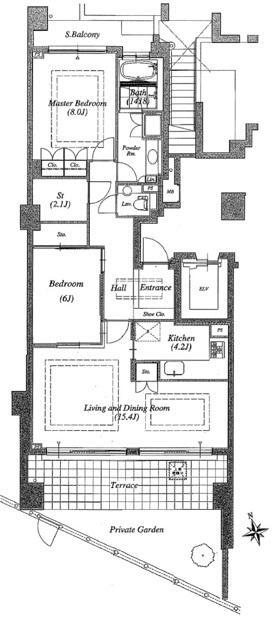 南山グランドヒルズ 2LDK+S（納戸）、価格3490万円、専有面積83.32m<sup>2</sup> 主寝室・キッチン・洗面室などゆったりと設計された2LDK+N