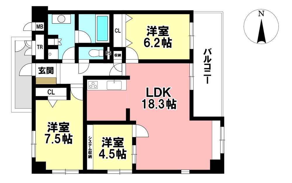 【ハウスドゥ】プレサンス栄メディパーク 7階 3LDK 物件詳細
