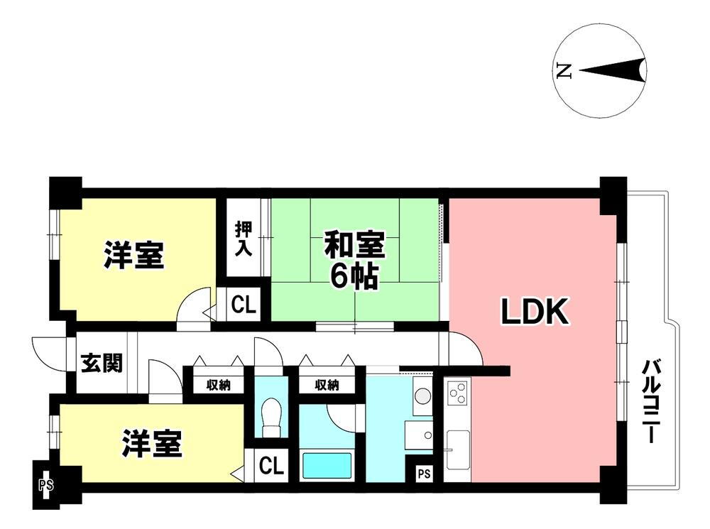 【ハウスドゥ】サンマンション千種公園Ｆ棟 3階 3LDK 物件詳細