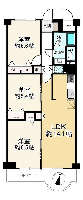 イトーピア武庫之荘 4階 3LDK 物件詳細