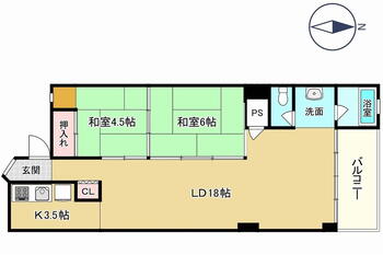 白浜臨海パークハイツ 2LDK、価格158万円、専有面積73.86m<sup>2</sup>、バルコニー面積5.25m<sup>2</sup> 現地（2024年1月）撮影