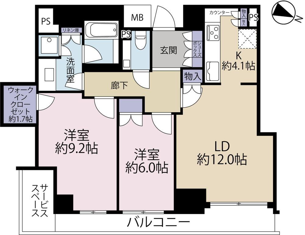 ザ・パークハウス芦屋川 5階 2LDK 物件詳細