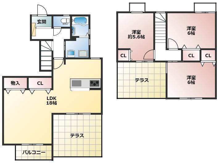 公社山田西Ａ住宅 2階 3LDK 物件詳細