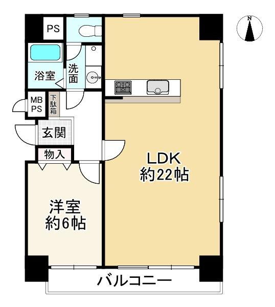 ライオンズマンション姫路平野町 8階 1LDK 物件詳細