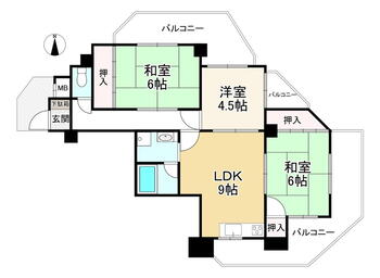 ワコーレ鈴蘭台 3LDK、価格730万円、専有面積59.8m<sup>2</sup>、バルコニー面積17.25m<sup>2</sup> 新価格730万円！<BR>神鉄「鈴蘭台」駅徒歩4分の立地です！<BR>間取り3LDK！