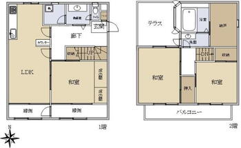 桃山南第２住宅 3LDK+S、価格2280万円、専有面積69.79m<sup>2</sup>、バルコニー面積4.86m<sup>2</sup> 
