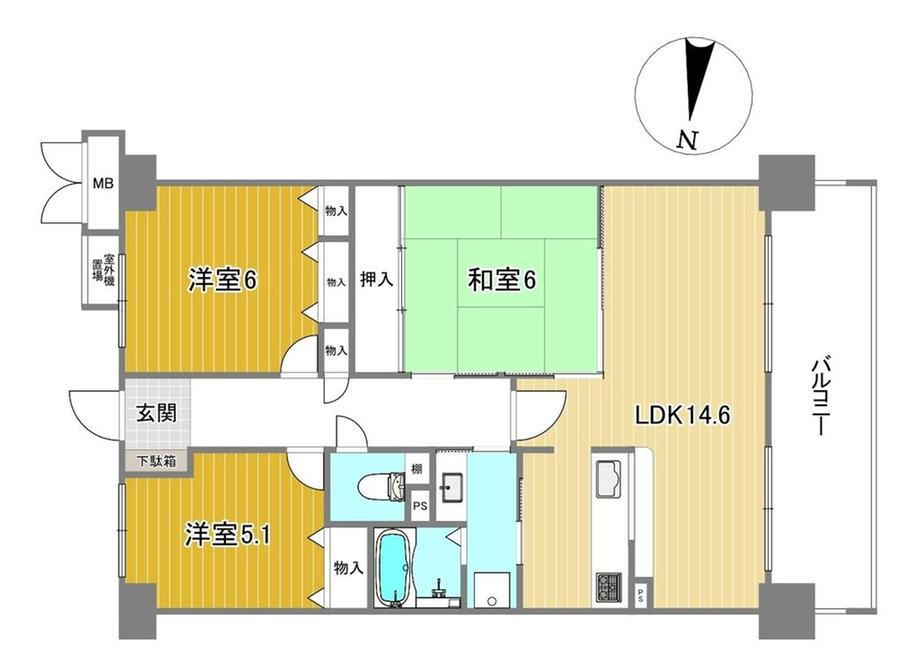 レックスマンション住之江公園 3LDK、価格2350万円、専有面積70.8m<sup>2</sup>、バルコニー面積11.4m<sup>2</sup> こちらの物件は随時ご見学可能となっておりますのでお気軽にお申し付けください♪