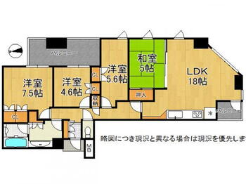 サンマークスだいにちサンタワーレジデンスＧ棟 4LDK、価格4470万円、専有面積91.68m<sup>2</sup>、バルコニー面積11.58m<sup>2</sup> 角部屋につき陽当たり良好！