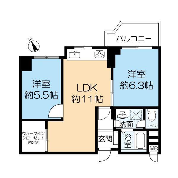 甲子園アーバンライフ 6階 2LDK 物件詳細