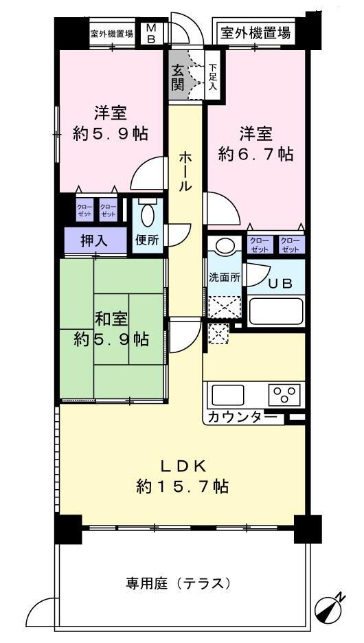 リベール須磨妙法寺 1階 3LDK 物件詳細