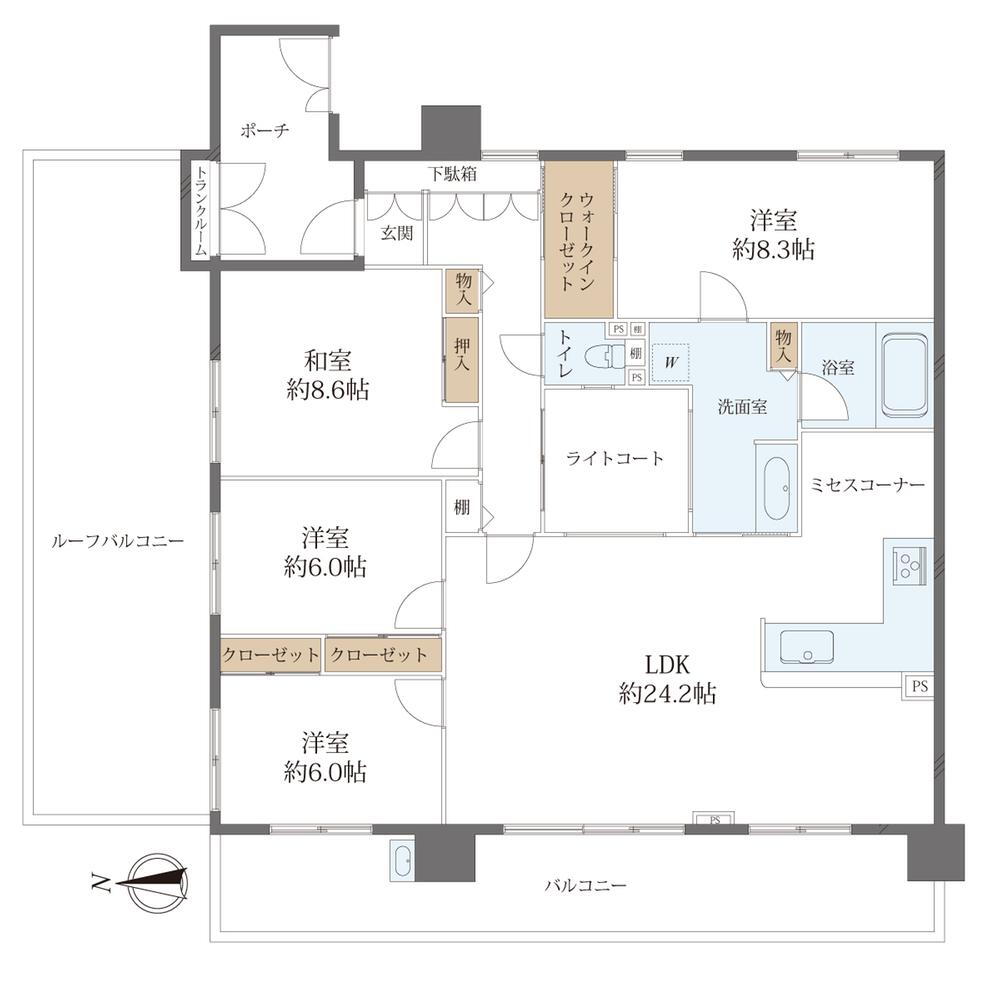 コージースクエア長岡京 7階 4LDK 物件詳細
