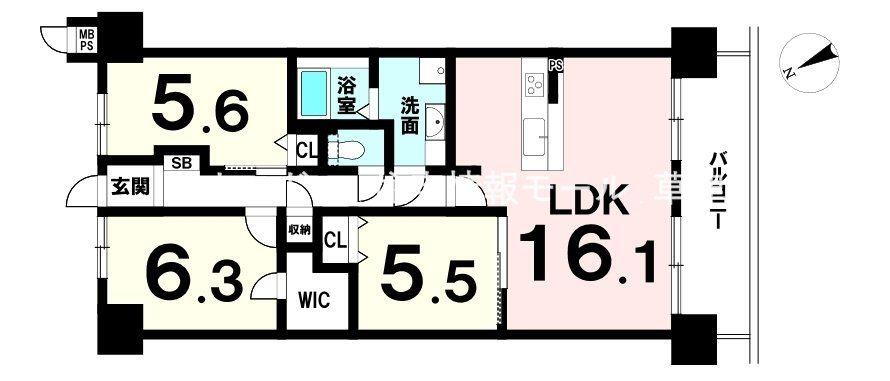 コスモ守山１番館 5階 3LDK 物件詳細