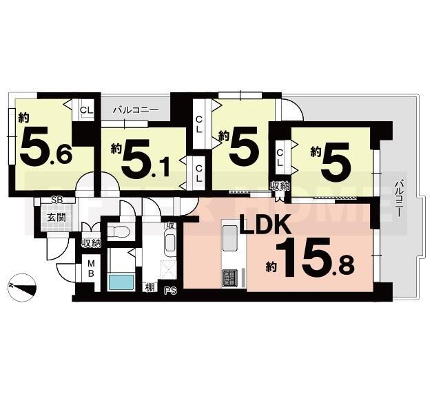 ルミエール桂川 2階 4LDK 物件詳細
