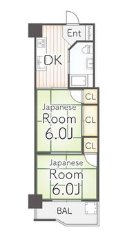 新大阪第二ダイヤモンドマンション 2LDK、価格1130万円、専有面積35.64m<sup>2</sup>、バルコニー面積4.41m<sup>2</sup> 各居室６帖以上！リフォーム相談承ります♪♪