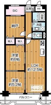 コープ野村梅田Ａ棟 2LDK+S（納戸）、価格3690万円、専有面積66m<sup>2</sup>、バルコニー面積7.79m<sup>2</sup> ■３LDK、専有面積66.00m<sup>2</sup>、バルコニー面積7.79m<sup>2</sup>