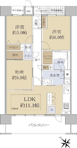 エスリード宝塚 12階 3LDK 物件詳細