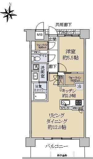 富士林プラザ１３番館 6階 1LDK 物件詳細