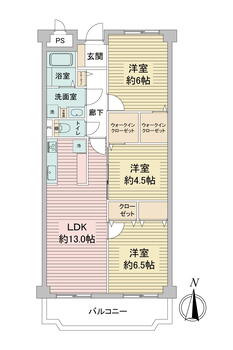 オリーブハイツ西宮 2LDK+S（納戸）、価格2980万円、専有面積72.1m<sup>2</sup>、バルコニー面積8.79m<sup>2</sup> 令和6年2月リフォーム工事完了！