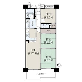 サンロイヤル新田辺アカデミア１号館 3LDK、価格999万円、専有面積61.66m<sup>2</sup>、バルコニー面積9.88m<sup>2</sup> 