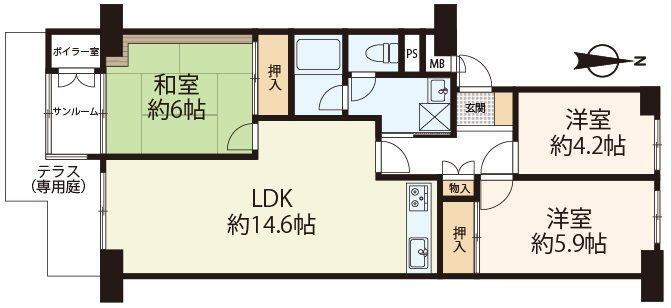 エバーグリーン鳰の浜 1階 3LDK 物件詳細