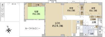 カサベルデ六甲 3LDK、価格2380万円、専有面積100.4m<sup>2</sup> 