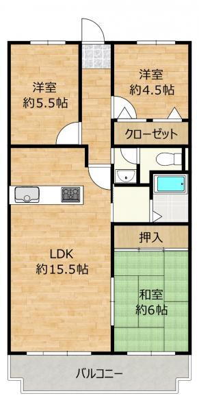 ライオンズマンション西鈴蘭台第二 8階 3LDK 物件詳細