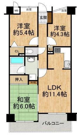プリオーレ芦屋 3階 3LDK 物件詳細