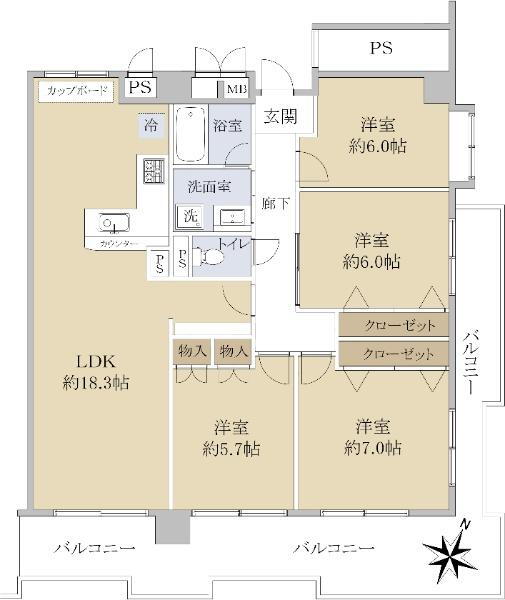 シティパレス新長田 12階 4LDK 物件詳細