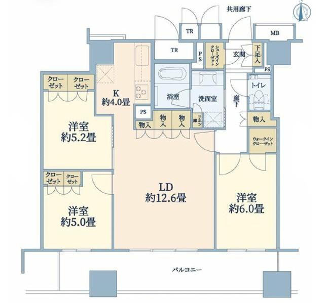 ブランズタワー谷町四丁目 25階 3LDK 物件詳細