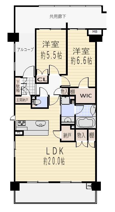 グリーンマークス高槻【最上階角部屋】 10階 2LDK 物件詳細