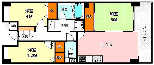ライオンズマンション新大阪第６ 9階 3LDK 物件詳細