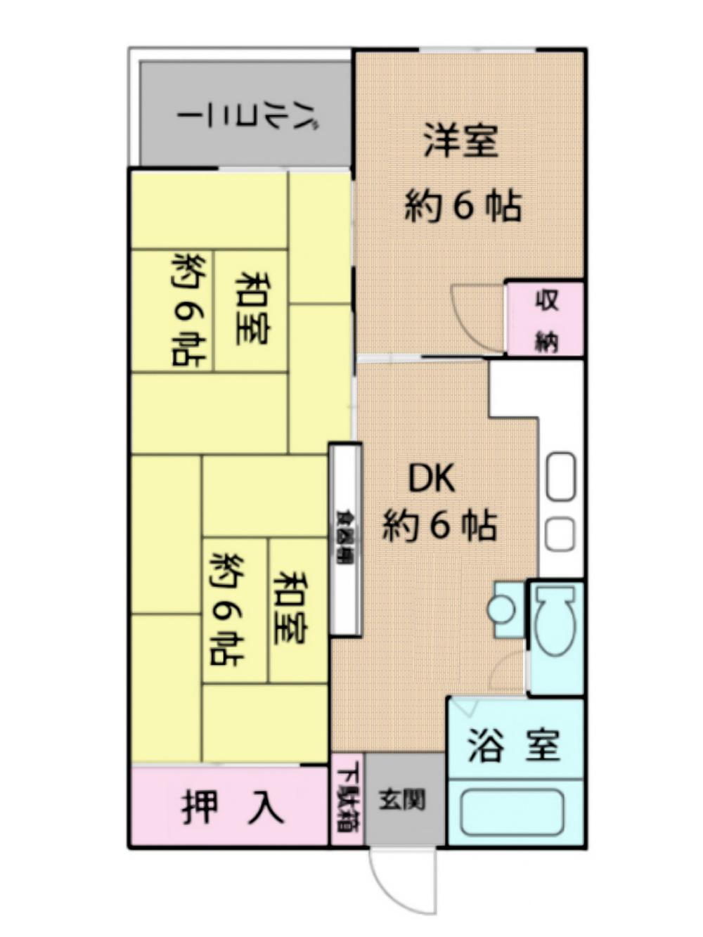 帝塚山コーポラス３０４号室 3階 3DK 物件詳細