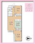 パレ武庫元町　３０５号室 3LDK、価格1140万円、専有面積60.45m<sup>2</sup> 洋室は2部屋共独立しています。各お部屋に収納がきちんとついております。