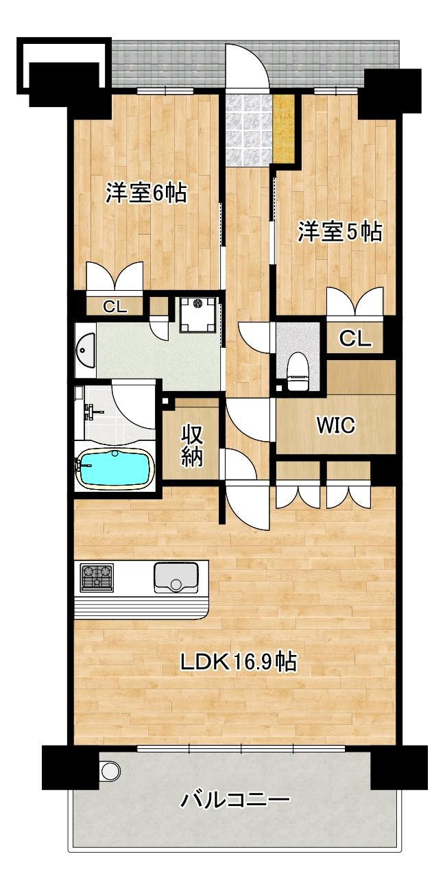 大阪ベイレジデンス 6階 2LDK 物件詳細