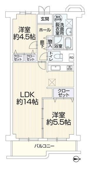 西ノ京スカイハイツ 4階 2LDK 物件詳細