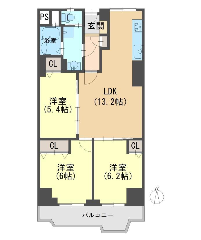 メガロコープ茨木 2階 3LDK 物件詳細