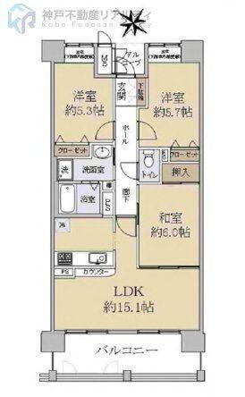 マリナージュ芦屋 4階 3LDK 物件詳細