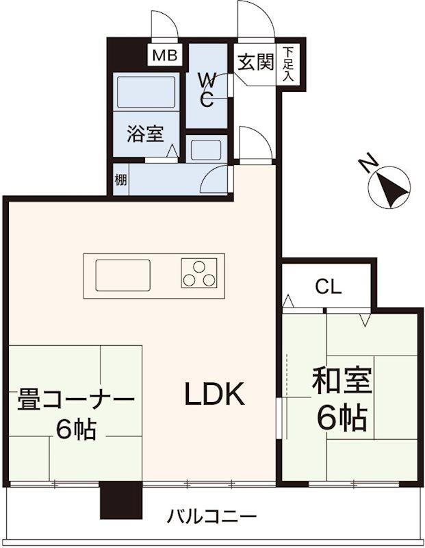 グランドシャトー西明石 4階 1LDK 物件詳細