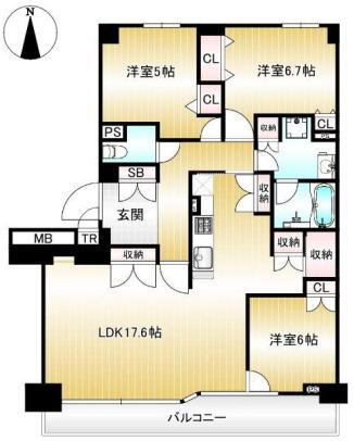 ルネブラン・クール北千里古江台 5階 3LDK 物件詳細