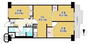 南門真ハイライフ 3DK、価格1480万円、専有面積61.27m<sup>2</sup>、バルコニー面積7.45m<sup>2</sup> 【間取り】3DKです。全居室洋室でフローリングです。