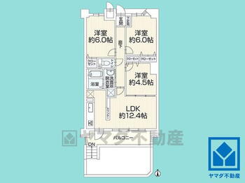 グローバル宇治大久保Ⅲ　中古マンション 3LDK、価格2600万円、専有面積63.94m<sup>2</sup>、バルコニー面積8.67m<sup>2</sup> 