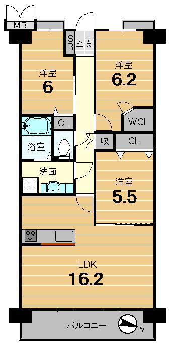 ステイツ桂洛西 2階 3LDK 物件詳細