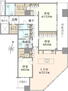クロスタワー大阪ベイ 3LDK、価格1億1500万円、専有面積127.99m<sup>2</sup>、バルコニー面積20.18m<sup>2</sup> 間取り図
