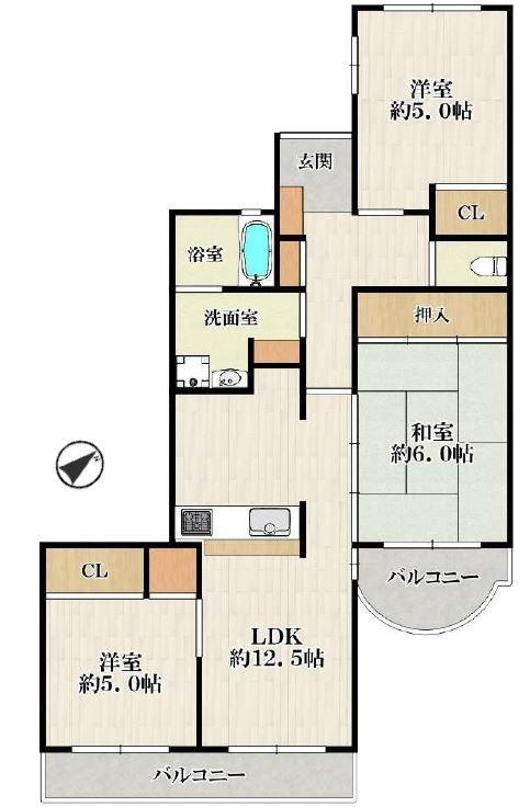 コープ野村武庫之荘 3階 3LDK 物件詳細